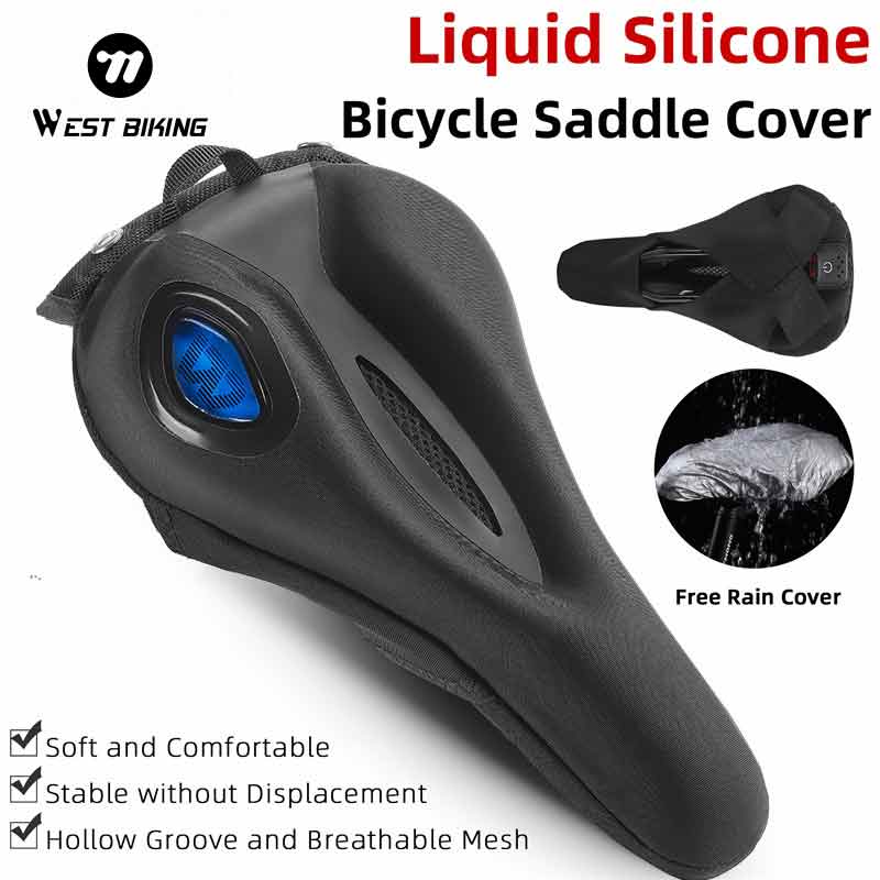 Bike Tail Light - WEST BIKING Liquid Silicone Bicycle Saddle