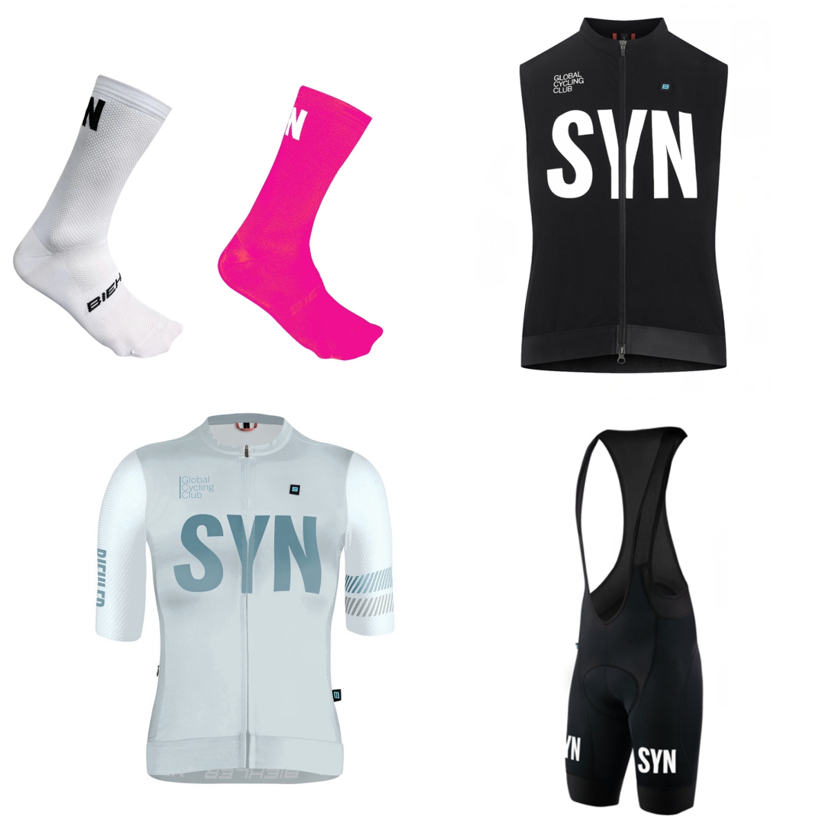 Cycling Gear Ladies - SYN Women's Short sleeve white cycling