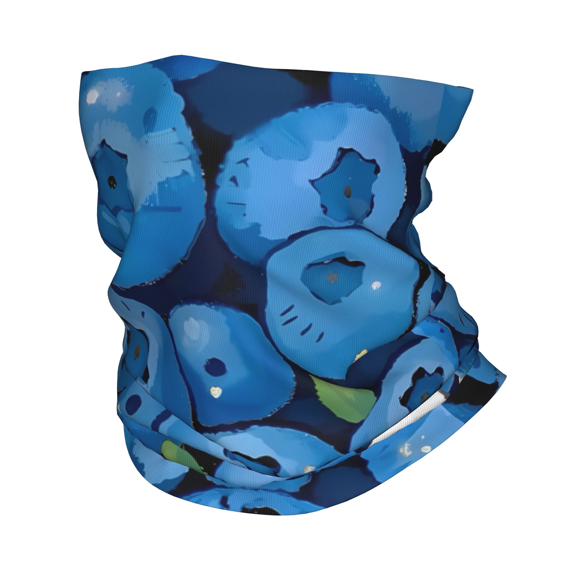 Cycling Face Mask - Fruit Print blueberry with white rabbit