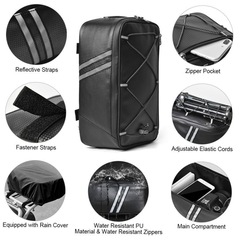 Bike Trunk Bag 7L Bicycle Rear - Cycling Gear Storage Rack ulasan dan harga
