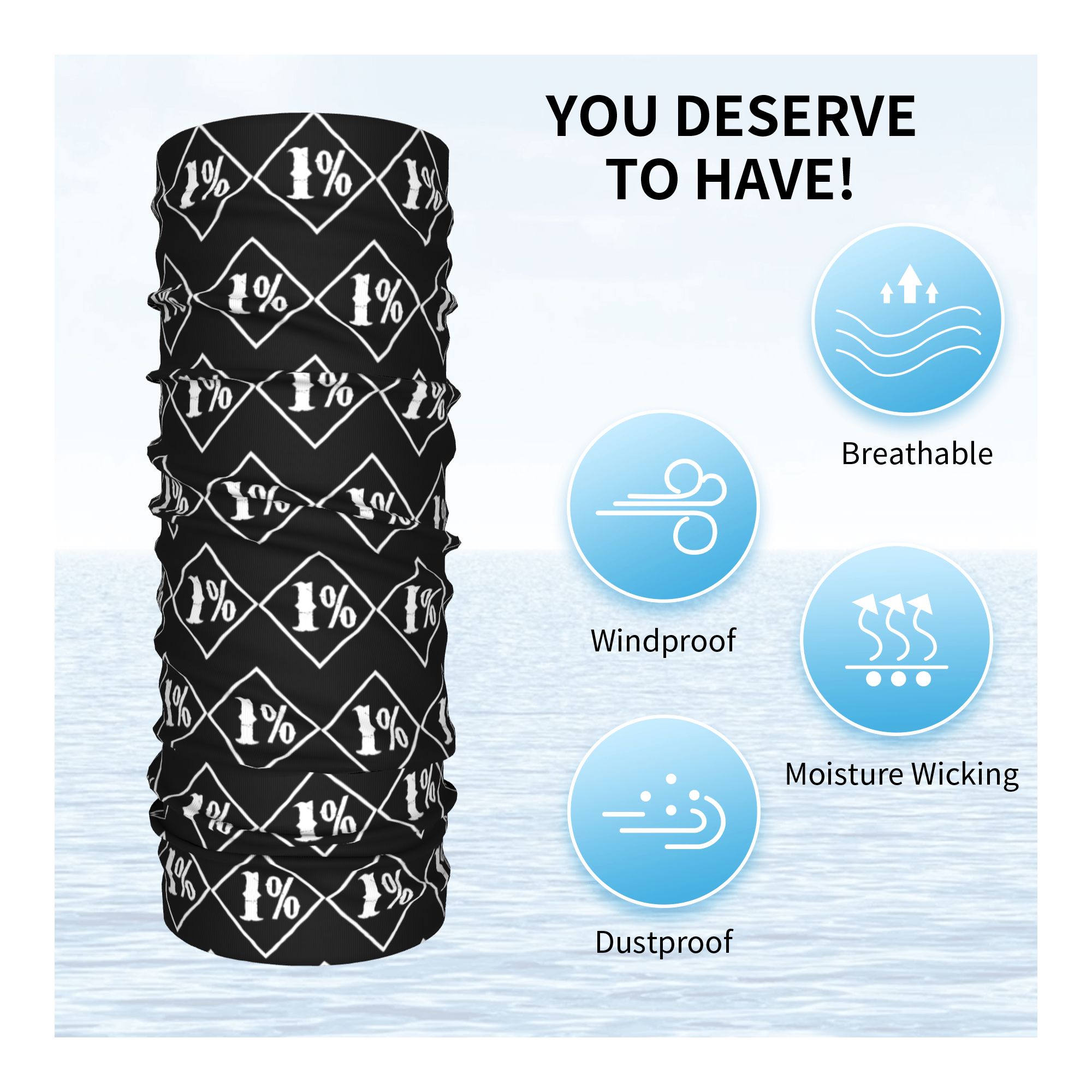 One percenter 1% Bandana Neck  - Cycling Face Mask ulasan dan harga