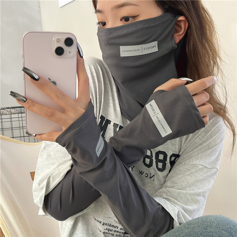 2Pcs Set Sun UV Protection Arm - Cycling Face Mask ulasan dan harga