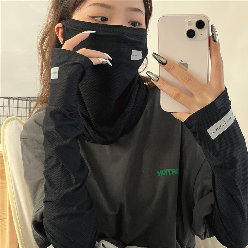 2Pcs Set Sun UV Protection Arm - Cycling Face Mask ulasan dan harga