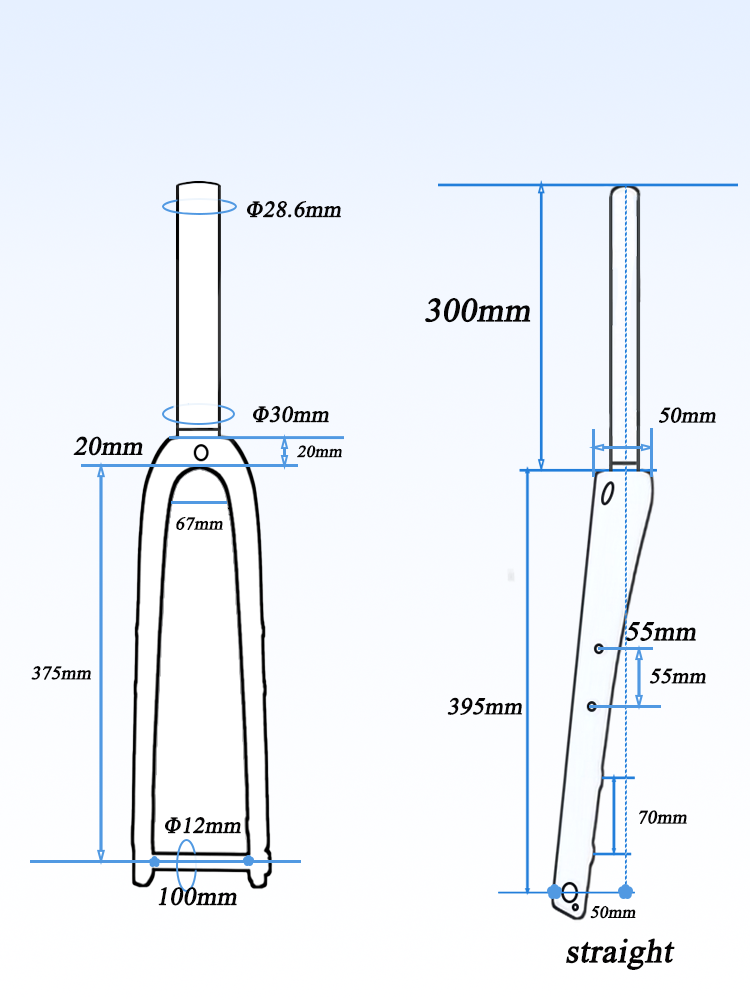 Gravel Cycling Rigid Fork T100 - Cycling Gear Gravel ulasan dan harga