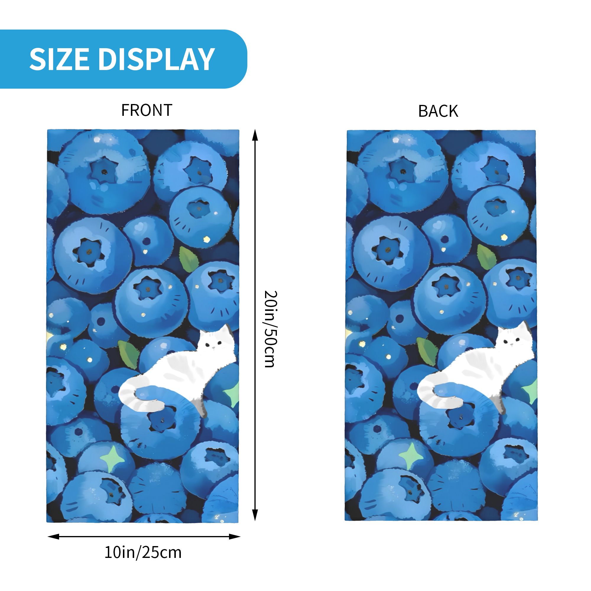 Fruit Print blueberry with whi - Cycling Face Mask ulasan dan harga
