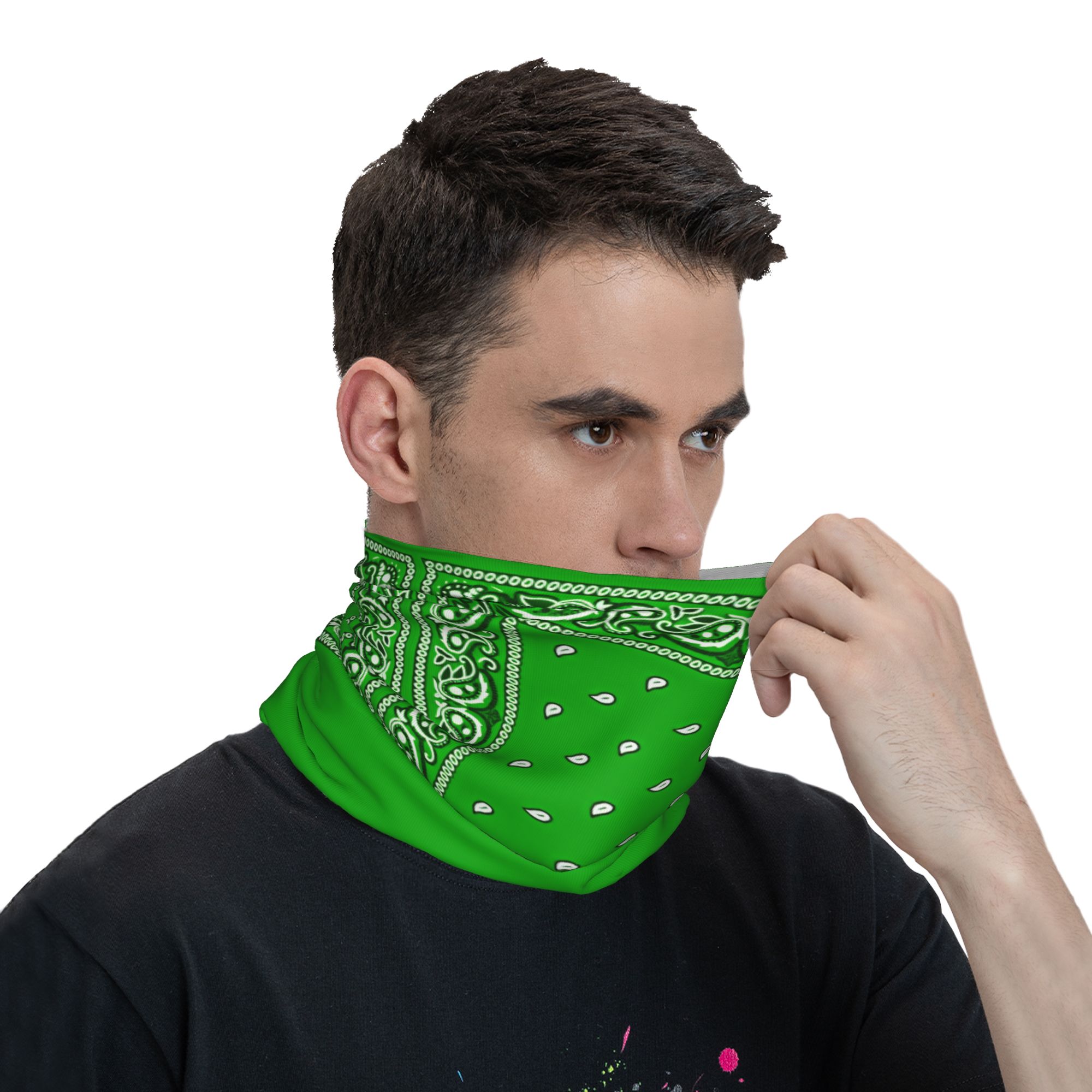 green Bandana  Cool Cycling Ma - Cycling Face Mask ulasan dan harga